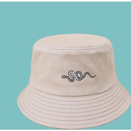 Snake Pattern Bucket Hat Fisherman Hat Outdoor Travel Hat Sun Cap Hats for Men and Women 88