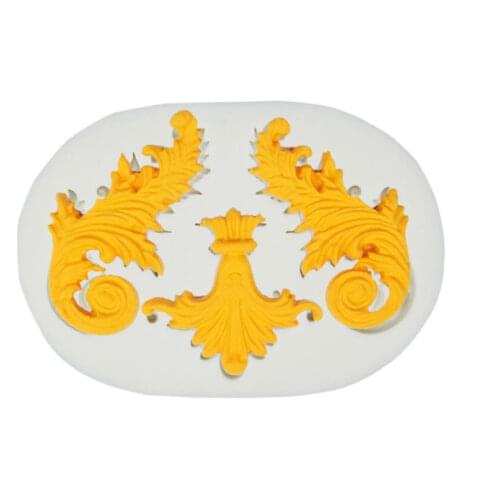 Retro Scroll Relief Cake Border Silicone Lace Molds Fondant Mould Cake Decorating Tools Candy Clay Chocolate Gumpaste Moulds