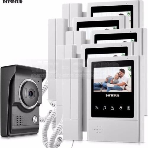 DIYSECUR 4.3inch Handheld Video Intercom Video Door Phone Door Bell 700TV Line Night Vision HD Camera for Home Office Factory