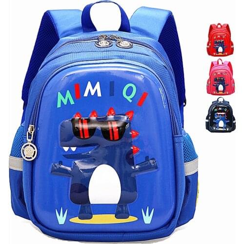 Cartoon dinosaur preschool class shoulders cute men and women baby backpack