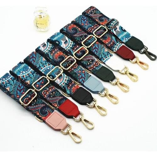 3.8cm Nylon Colorful Bags Straps Belt Accessories Women Adjustable Crossbody Shoulder Handbag Straps Decoration Handle KZ151358