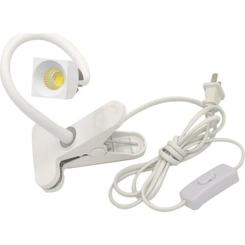 5W COB LED Flexible Hose Light Clip Desk Lamp Clamp Table lights for Reading Modern Fashion Design Book Reading Night Lamps