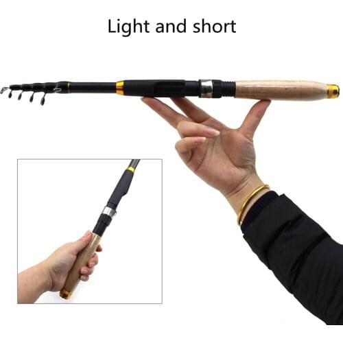 1.8m-3.6m Multifunction telescopic fishing rod Cork handle Carbon Fiber carp Spinning Rod Portable Travel pole fish Tackle