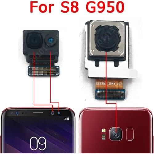 Original For Samsung Galaxy S8 G950F Front Rear View Back Camera Frontal Main Facing Camera Module Flex Replacement Spare Parts