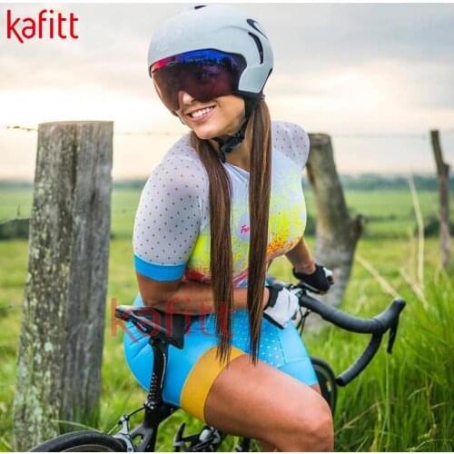 Kafitt new ladies cycling suit summer short-sleeved Maillot jumpsuit shorts sportswear shirt macaquinho ciclismo feminino