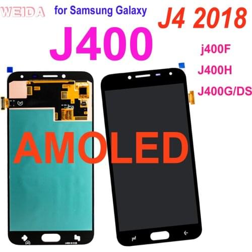 AMOLED LCD for Samsung Galaxy J4 2018 J400 j400F J400H J400G/DS LCD Display Touch Screen Digitizer Assembly for J4 2018 J400 LCD