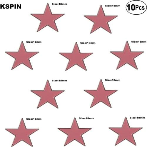 Pink Star Lapel Pin Badge Lapel Pin Flag badge Brooch Pins Badges 10Pcs a Lot