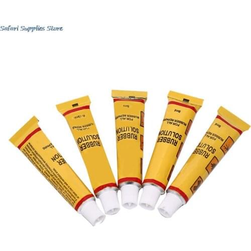 1/5Pcs 8ml Adhesive Glue Cement Rubber Inner Tube Repair Puncture Cold Patch Solution Kit Bicycle Repair Tool Bike Glue