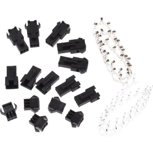 10 sets/lot connectors SM 2Pin Pitch SM2.54 mm connector Female and Male Housing + terminals SM-2P SM-2R JST SM2.54