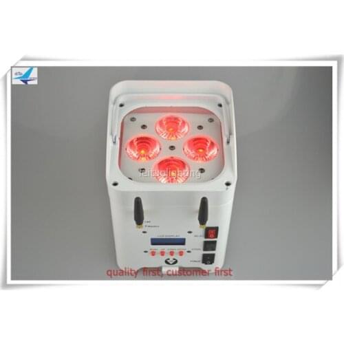 10lot+Flight Case)Evening lights dmx wifi controller par light 4x12w rgbaw uv led lights battery wireless led uplighting