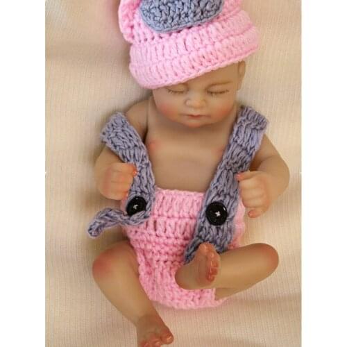 11" Full Body Silicone Reborn Babies Pink Dress Realistic Girl Reborn Doll Bebe Alive Reborn Bebe Reborn Girl Gift Juguetes