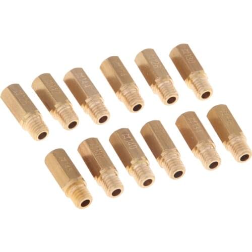 12x Hex Type Main Jets for Keihin OKO PE PWK Carburetor 124 126 128 130 132 134 136 138 140 142 144 145