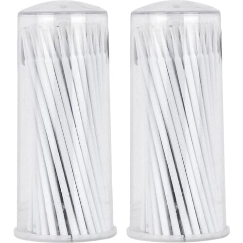 2 Bottles Micro Brushes Swabs Disposable Eyelash Mascara Applicator Makeup