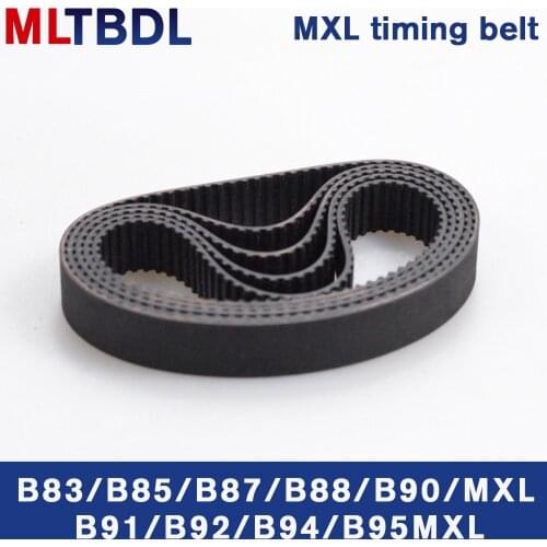 5/10pcs MXL Timing belt B83 B85 B87 B88 B90 B91 B92 B94 B95 Width 6/10mm Closed Loop rubber Synchronous belt 83MXL 90mxl 92mxl