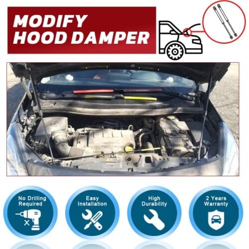 Hood Damper for Opel Meriva B 2010-2017 Gas Strut Lift Support Front Bonnet Modify Gas Springs Shock Absorber