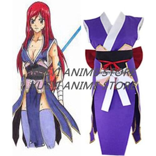 Anime Fairy Tail Elza Scarlet Cosplay Costumes Kimono customized any size