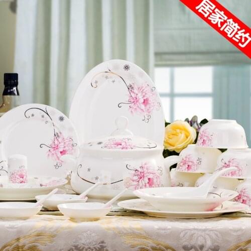 GUCI wedding kitchen Jingdezhen ceramic dishes in European luxury christmas Phnom Penh bone china tableware set