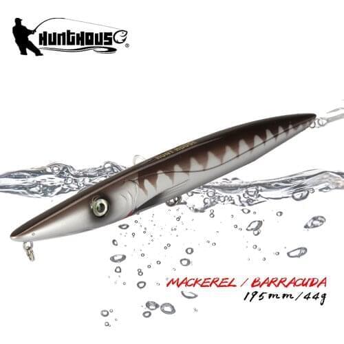 Hunthouse Viper Pencil Fishing Lure Walk Dog Topwater Bait 195mm 44g LW503 Long Cast Pencil Stickbait Fishing Bluefish Seabass