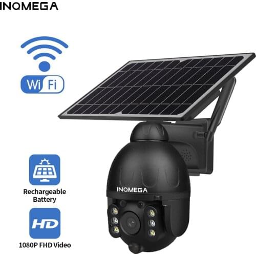 INQMEGA Outdoor Solar Camera WIFI Wireless Security Detachable Battery CCTV Video Surveillance Smart Monitor Solar Camera
