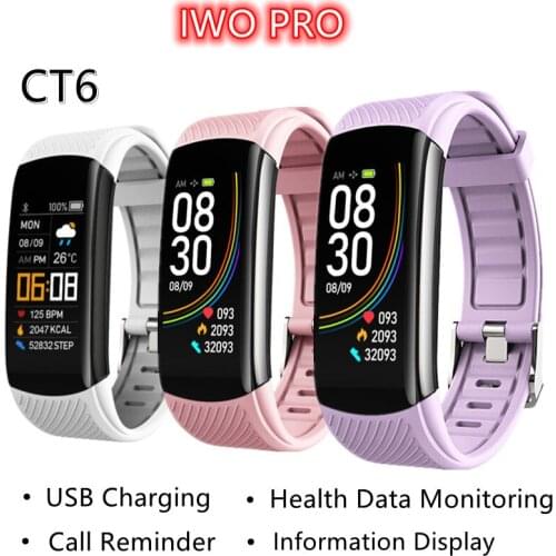 IWO PRO CT6 Women Sport Smart Watch Fashion Men Wrist Watch Waterproof Smart Clock Ladies Fitness Tracker Smartwatch hours