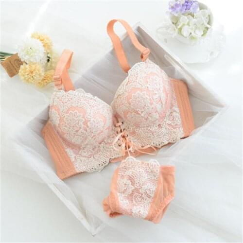 High Quality Teenage Training Bra Sets Lovely Cotton Bra Set Print Girl Underwear Lingerie Sets Bra + Panties Kids Undwear
