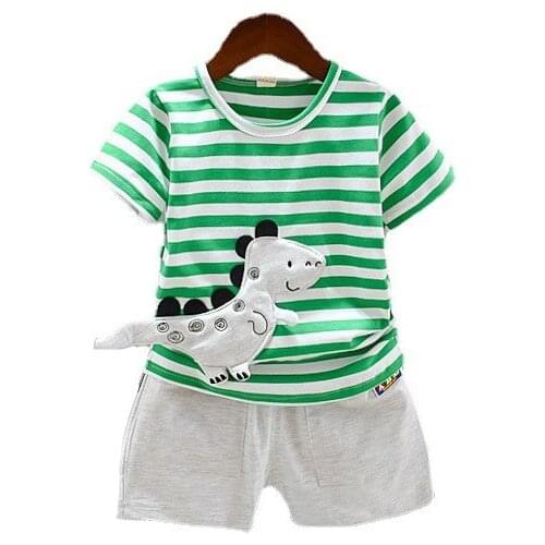 Summer Children Cartoon Costume Toddler Print T-Shirt Shorts 2Pcs/Set Kids Fashion Clothes New Baby Boys Girls Casual Tracksuits