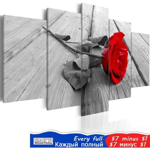 Rose flowers Tower Home Decoration DIY diamond painting 3sets kit Inlaid painting fashion stitch wall decoration new arrive gx