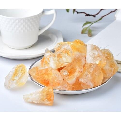 Natural White Citrine Quartz Gem Raw Raw Stone Rough Rolling Stone Mineral Specimen Healing Reiki Decoration Collection Gift