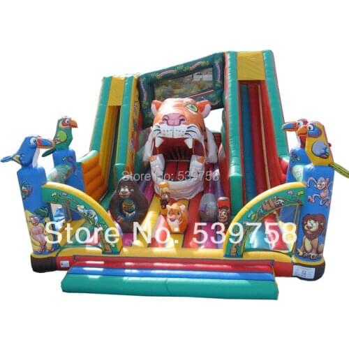 The latest inflatable slides, inflatable castles, Inflatable Bouncer,The tiger slide
