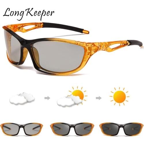 LongKeeper Photochromic Sunglasses Men Polarized Sun Glasses Sports Sunglasses Male Driving Glasses Chameleon Gafas De Sol UV400