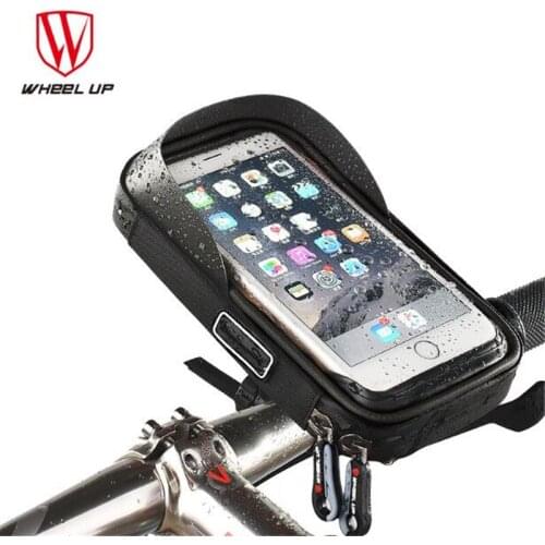 WHEEL UP Bike Bicycle Phone Bag Rainproof TPU Touch Screen Cell Phone Holder Bicycle Handlebar Bags MTB Frame Pouch Bag