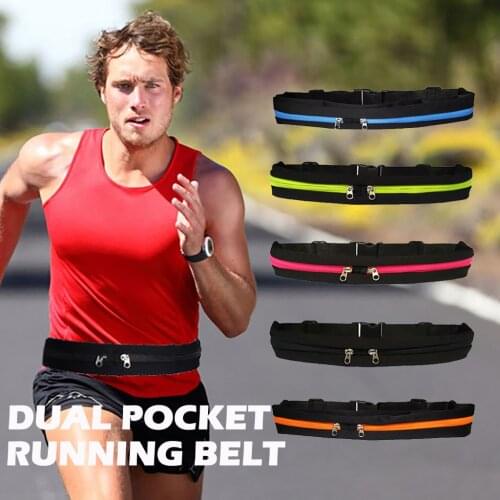 New Backpack Bag Dual Pocket Running Belt Phone Pouch Waist Bag Sports Travel Fanny Pack Cycling Bum Bag Outdoor Belt Bags