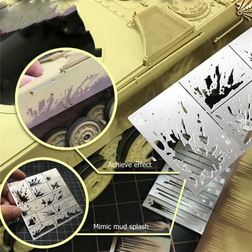 Streaking & Wet Effects Leakage Spray Stenciling Template Tools Damage Scratching &Splashes Mud Effects For DIY Military Models