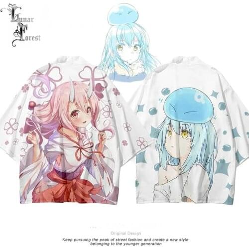Tensei Suraimu Rimuru 3D Printing Japanese Kimono Haori Yukata Women/Men Fashion Summer Casual Cool Short Sleeve Streetwear