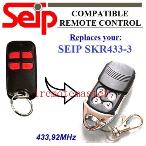 SEIP SKR433-3 garage door replacement remote control rolling code 433,92mhz Very good
