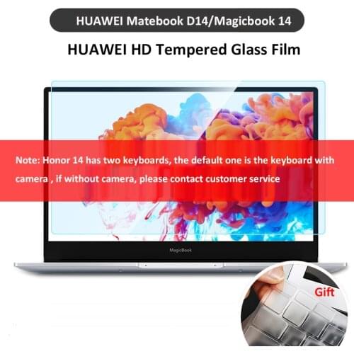 KPAN HD Tempered Glass Film Anti-fingerprint Anti-Scratch HUAWEI Matebook D 14 Magicbook 14 Screen Protector with Keyboard Film