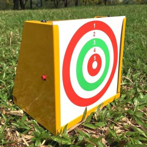 Yellow Pellet Trap with 2 Red Built-in Spinner Targets+20 Rainbow Paper Targets-5.50“*5.50