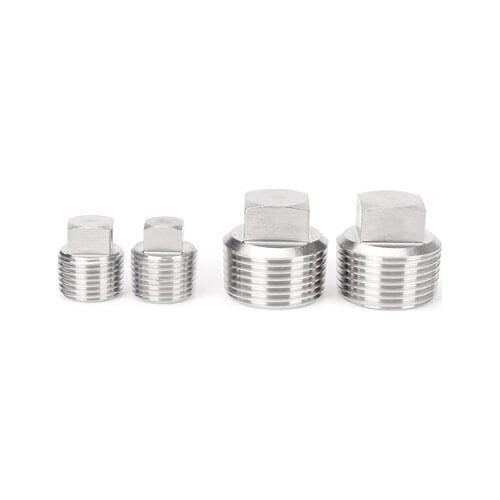 1pcs 1 1-1/4 1-1/2 2 four corners screws quartet bolt oil plug PT plugging blocking head bolts 304 stainless steel