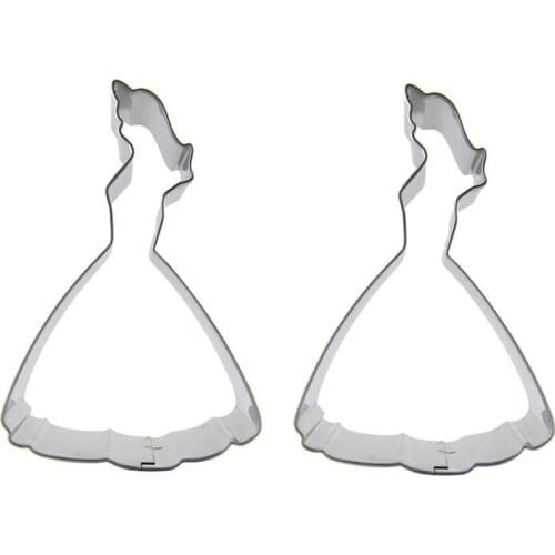 Princess shape 2 piece biscuit cutting molds, baking tools, cake decorating soft candy tools