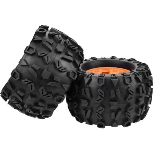 2PCS RC Car Off-Road 1/8 Monster Truck Bigfoot Tyre Tires 17mm Hex Wheel For Traxxas ABS Wheels Tires Accessories