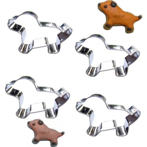 Baby Dog shape 4 piece biscuit cutting molds, baking tools, cake decorating soft candy tools