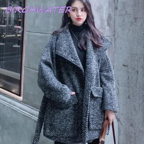 Женские пальто оверсайз BIRGHWATER China At AliExpress