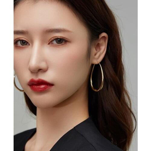 Big Water DropDangle Earrings for Women Jewelry Simple Statement Gold Color Geometric Metal Earring Female Brincos