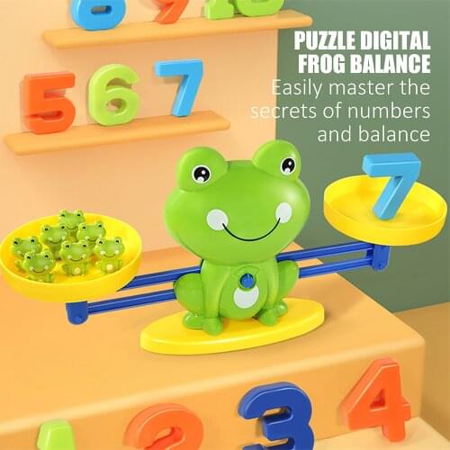 Frog Balance Number Balance Scale Number Board Game Montessori Math Toy Scale Kids Educational Toy To Learn Add And Subtract