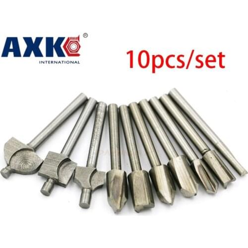 10PCS/lot 1/8 High Speed Steel Mini Shank Electric Trimmer Carpentry Carving Knife Tools Woodworking Router Milling Cutter