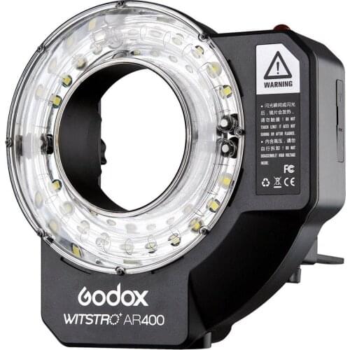 Godox AR400 400W Li-ion Battery LCD Panel Powerful Macro LED Ring Flash Speedlite Video Light Kit for portrait wedding photograp
