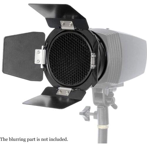 Godox BD-03 Barn Door with Honeycomb Grid and 4 Color Filter Kits Universal Mount for Godox K-150A K-180A 250SDI 300SDI