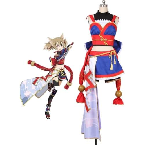 Sword Art Online SAO Silica Dress Cosplay Costume Custom Made Halloween Makeup