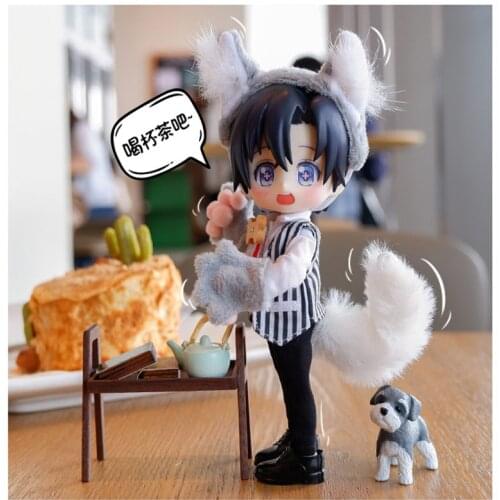 OB11 doll clothes puppy six-piece suit doll clothes, doll accessories suitable for obitsu 11 GSC YMY BODY9 1 / 12BJD doll