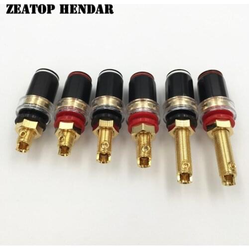 40Pcs Brass HIFI Amplifier 4mm Banana Female Plug Speaker Terminal Binding Post Socket Connector High Quality 3 Type Choose